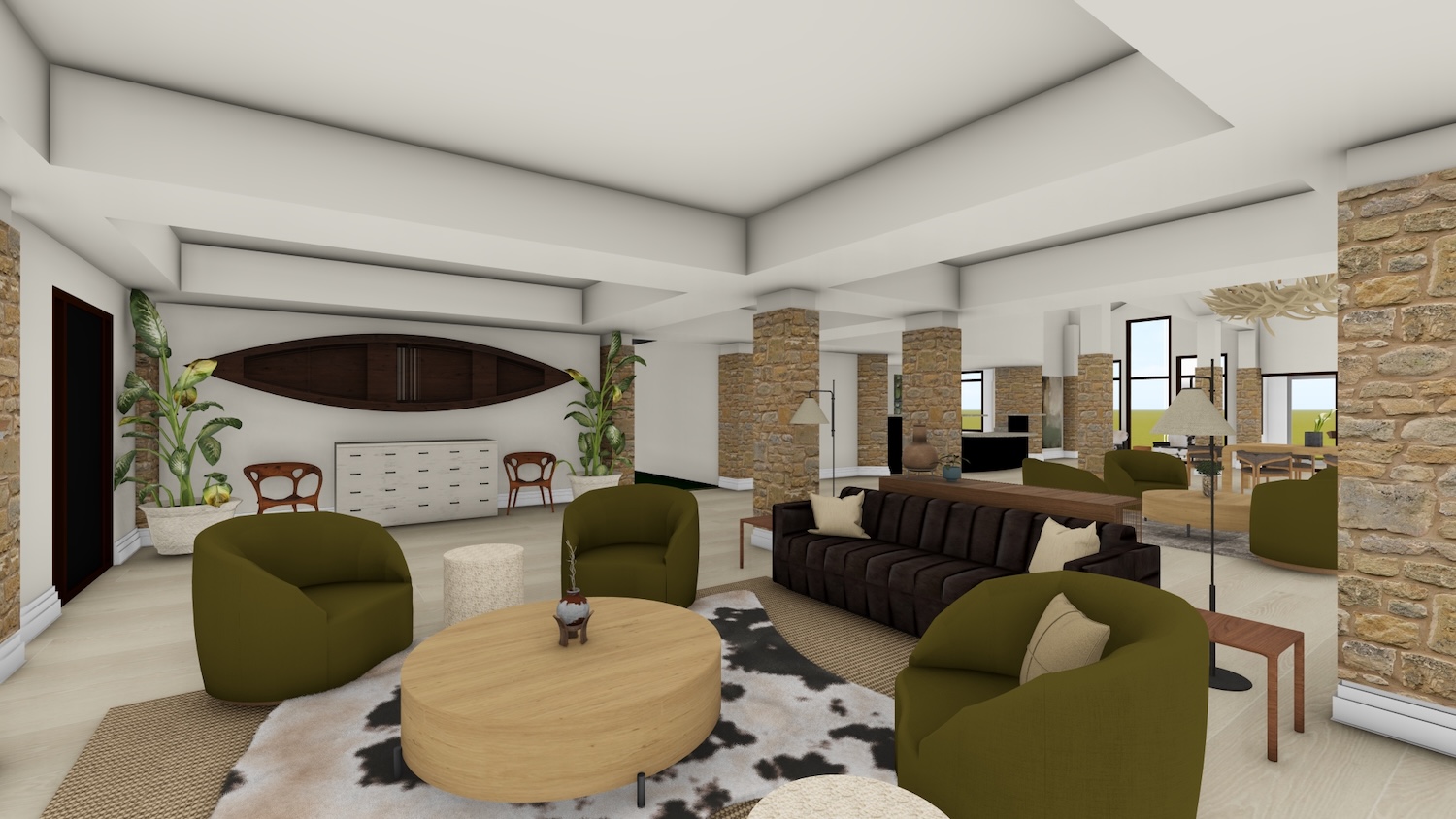 Ironwood Lodge Lobby Rendering
